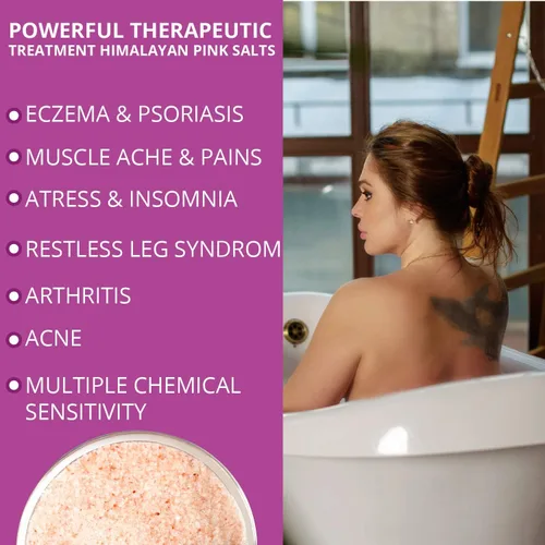 Miniatura 3 de Natural Solution Bolsa de sal de baño del Himalaya, suaviza e hidrata tu piel, baño para terapia, 1 libra