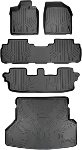 Miniatura 18 de MAXLINER - Juego de alfombrillas de 1ª fila, color negro para Toyota Highlander Hybrid 2008-2013