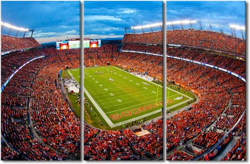 Miniatura 17 de 3 piezas de arte de pared deportivo del equipo de fútbol de los Vikings de Estados Unidos, pinturas de estadios deportivos Minnesota, Estados