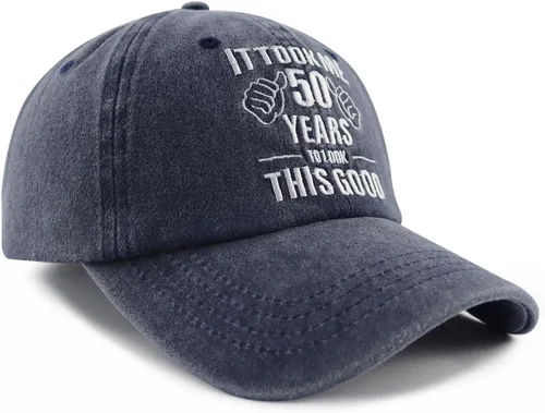 Miniatura 3 de It Took Me 50 Years to Look This Good Hat para mujeres y hombres, divertida gorra de béisbol ajustable bordada 50 cumpleaños
