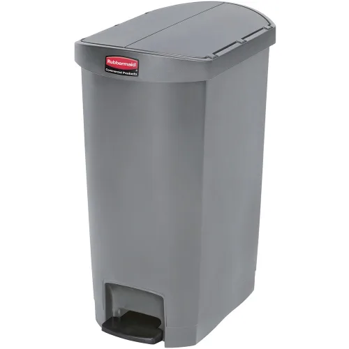 Miniatura 33 de Rubbermaid Commercial Products - Bote de basura Streamline Slim con pedal Papelera de plástico, 4 galones (15 litros), color rojo, con manos