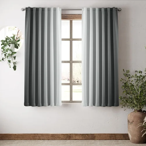 Miniatura 17 de Vangao Cortinas bohemias 100% opacas de 63 pulgadas de largo, para dormitorio, sala de estar, estampado geométrico, oscurecimiento de la habitación