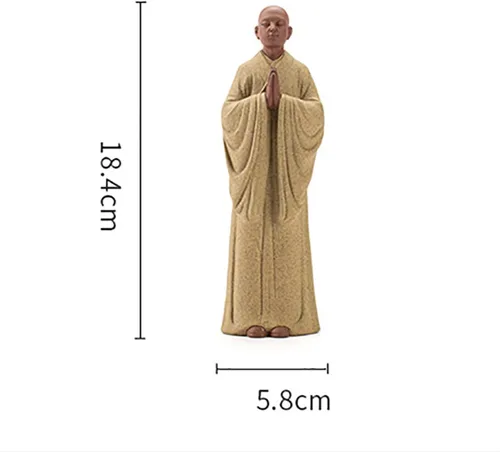 Miniatura 6 de Figuras Zen Monje Buda Estatua Jardín Figura Monje Decoración