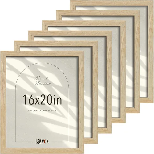 Miniatura 15 de VCK Juego de 3 portarretratos de madera negra de 8 x 10 pulgadas con exclusiva veta de madera, marco para el hogar, estudio y galería, mesa o colgar