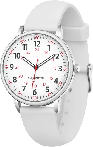 Miniatura 8 de IBSO Reloj de Mujer para Enfermera Fácil de Leer Esfera Relojes de Pulsera Correa de Silicona Resistente al Agua Relojes con Segundero y 24 Horas