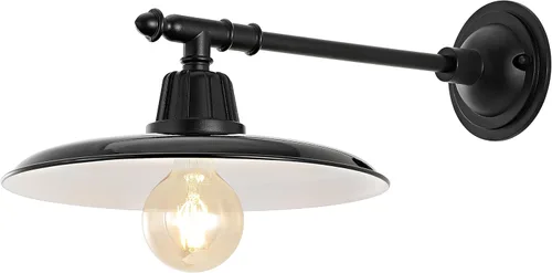 Miniatura 10 de JONATHAN Y Lámpara de pared industrial de 12 pulgadas color gris/negro con 1 luz, lámpara de pared industrial para porche, patio, brazo victoriano