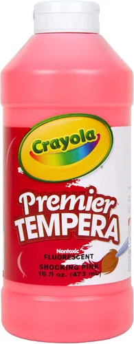 Miniatura 4 de Crayola Pintura de témpera de neón, pintura verde para niños, botella exprimible de 16 onzas
