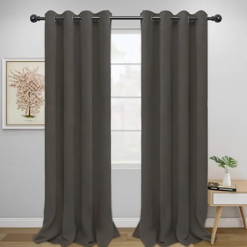 Miniatura 36 de Easy-Going - Cortinas opacas para dormitorio, aislamiento térmico sólido con ojales, cortinas de ventana para reducción de ruido, cortinas