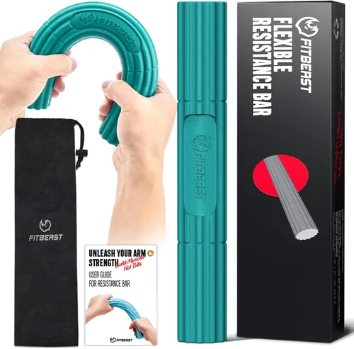 Miniatura 7 de FitBeast Barra de terapia flexible, barra de terapia de codo de tenista, ideal para aliviar el dolor de tendinitis y mejorar la fuerza de agarre