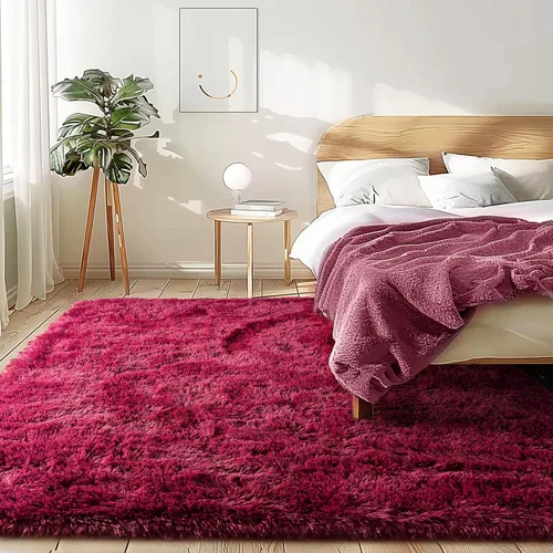 Miniatura 76 de Awaytail Alfombra Esponjosa Lavable 2x3 Pies, Pura Negra Alfombra para Silla de Escritorio Antideslizante, Alfombra Supersuave para Niños
