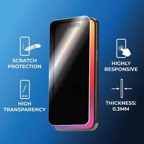 Miniatura 4 de BLACK+DECKER Paquete de 2 protectores de pantalla de vidrio templado para iPhone (privacidad_iPhone 13/13 Pro/14)