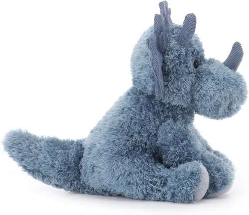 Miniatura 3 de Apricot Lamb Triceratops - Animales de peluche azul oscuro para niños, suaves y lindos juguetes de peluche para bebé niña y niño, 9 pulgadas