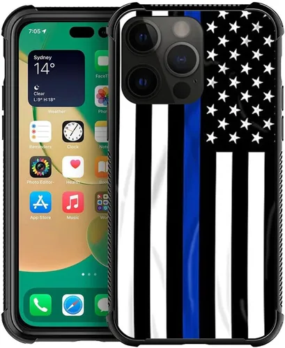 Miniatura 43 de ZHEGAILIAN Funda compatible con iPhone 14, funda de munición AK 47, parte trasera de vidrio templado+funda protectora de TPU de silicona suave