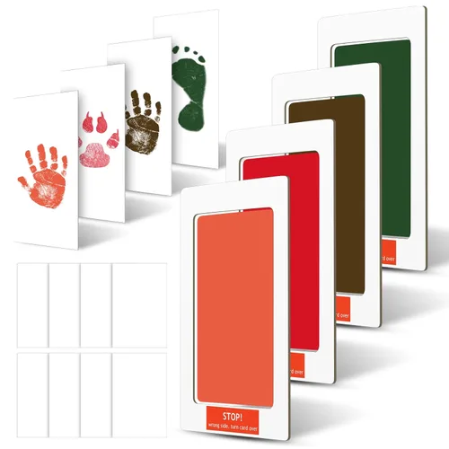 Miniatura 13 de Outus Kit de 14 piezas de huellas de patas para perros, almohadilla de tinta sin ensuciar, kit de impresión de huellas conmemorativas para mascotas