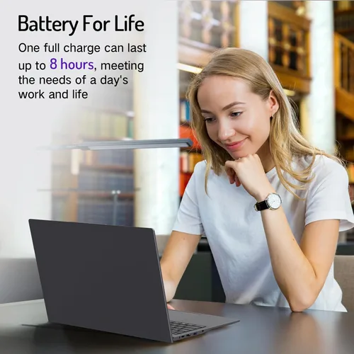 Miniatura 6 de DERE Laptop de 14 pulgadas, cupón de PC para juegos, 8 GB de RAM 256 GB SSD, pantalla IPS FHD+ 1920 x 1200 N5805 Win11, HDMI y Wi-Fi