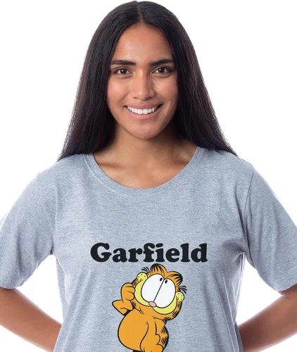 Miniatura 3 de Garfield Comic - Camisón de dormir para mujer con texto en inglés "I'm Cute Pose