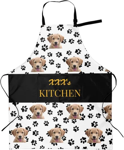 Miniatura 11 de Delantal personalizado para mujeres y hombres, delantal de cocina personalizado con bolsillos, delantales de chef personalizados