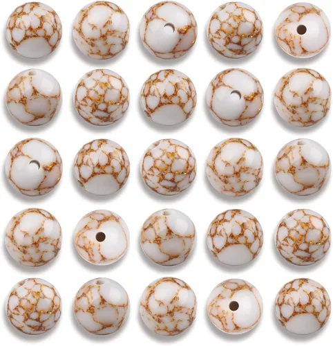 Miniatura 16 de 100 cuentas de jade birmano liso natural de 0.236 pulgadas (0.236 in), cuentas redondas sueltas de piedras preciosas para fabricación de joyas