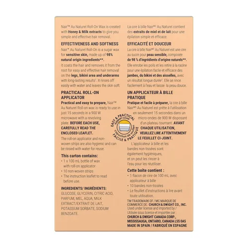 Miniatura 2 de Nair Cera de leche y miel roll-on (3.4 oz)