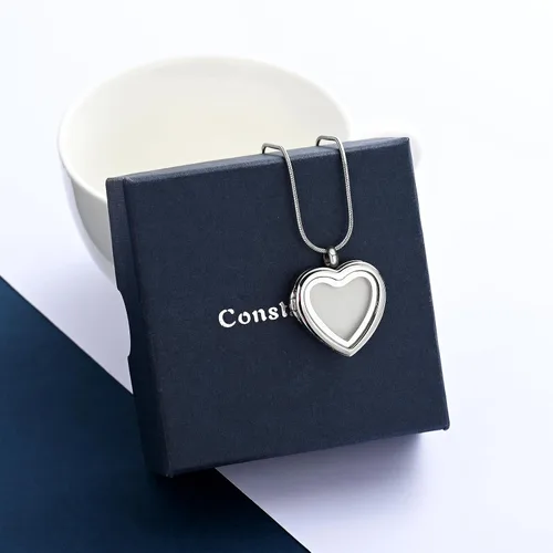 Miniatura 83 de constantlife Joyería de cremación para cenizas – Colgante de corazón conmemorativo collar de urna conmemorativa soporte para cenizas de acero
