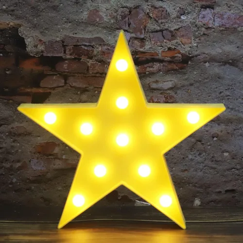 Miniatura 7 de Luz nocturna LED de marquesina, funciona con pilas, lámpara de mesa de escritorio en forma de estrella para niños, bebé, niño, regalo de niña, Azul