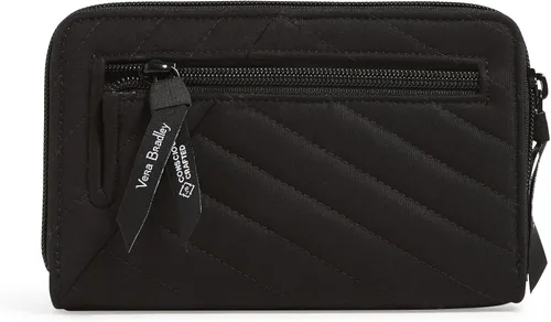 Miniatura 3 de Vera Bradley Cartera de algodón con protección RFID para mujer, Painted Feathers