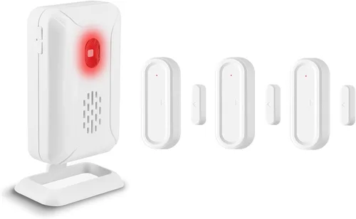 Miniatura 18 de Alarmas de puerta cuando se abre, GreenCYCLE - Campanillas de puerta cuando se abre la puerta con volumen ajustable de 4 niveles, rango de 600 pies