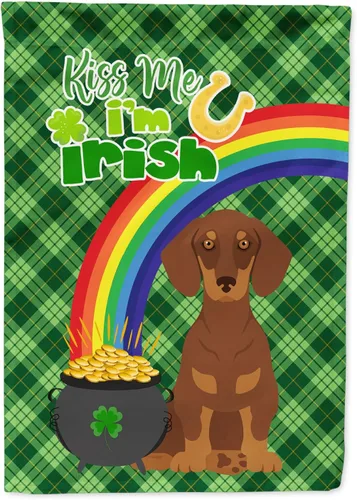 Miniatura 77 de Caroline's Treasures WDK4731GF - Bandera decorativa para jardín del día de San Patricio, color negro y tostado, Airedale Terrier, para jardín