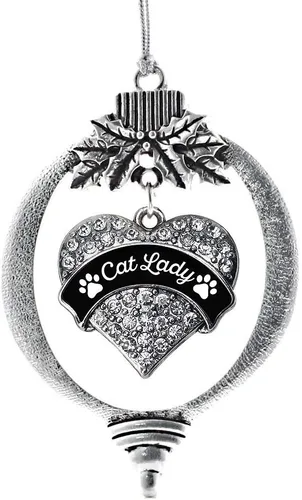 Miniatura 233 de Inspired Silver Adornos festivos de dije de corazón pave de plata con circonitas cúbicas