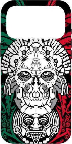 Miniatura 21 de iPhone 11 Pro Max Aztec Warrior Skull - Ancestros mexicanos - Funda de raíces mexicanas