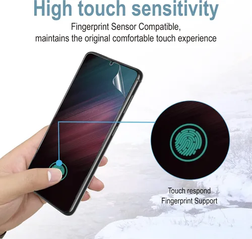 Miniatura 8 de [Paquete de 3+2] Protector de pantalla para Galaxy S22 y protector de lente de cámara para Samsung Galaxy S22 5G, 6.1 pulgadas, película híbrida 7H