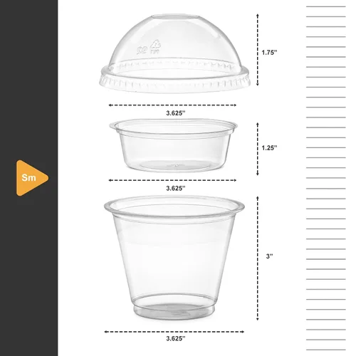 Miniatura 5 de ELEGANT DISPOSABLES Vasos de plástico para parfait de 9 onzas con insertos y tapas de 2 onzas, 50, juegos de recipientes de yogur de 9 onzas