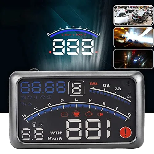 Miniatura 8 de KIMISS Velocímetro digital universal Heads Up Display MPH/KM/h Vehículo Smart HUD Display Digital Mini coche Dashboard Heads Up Parabrisas