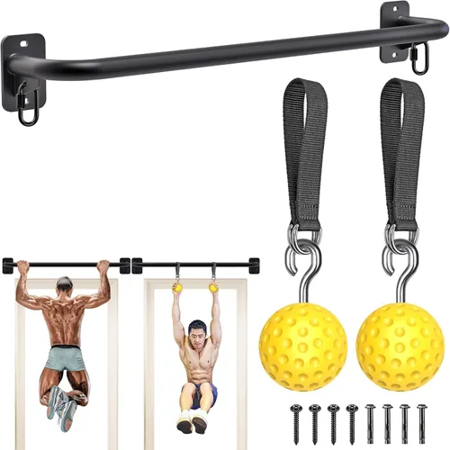 Miniatura 7 de SELEWARE Heavy Duty Welded Pull Up Bar, Versatile Doorway Wall Mount, Joist Mounted, and Ceiling Mounted Chin Up Bars, Thick Metal Sturdy A1: Barra