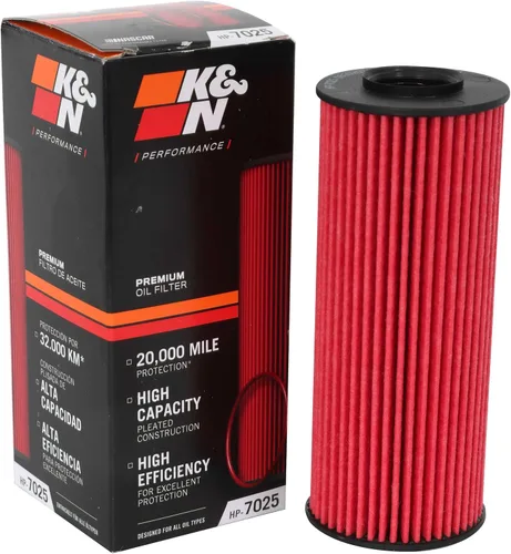 K&N Filtro de aceite premium: protección del motor de 20,000 millas, alta capacidad/alta eficiencia: compatible con CHRYSLER/DODGE/JEEP/RAM (ver