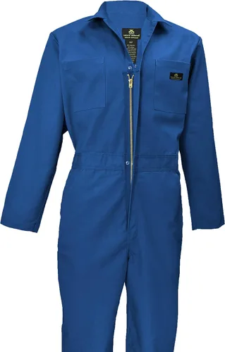 Miniatura 11 de Natural Uniforms Overol de sarga de manga larga con cremallera para hombre, resistente a las manchas y a las arrugas