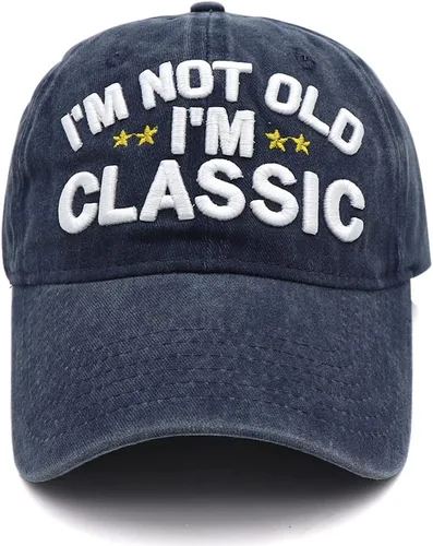 Miniatura 15 de Divertidos regalos de jubilación o cumpleaños sombreros para hombres y mujeres, gorra de béisbol clásica I'm Not Old Regalos para papá, abuelo