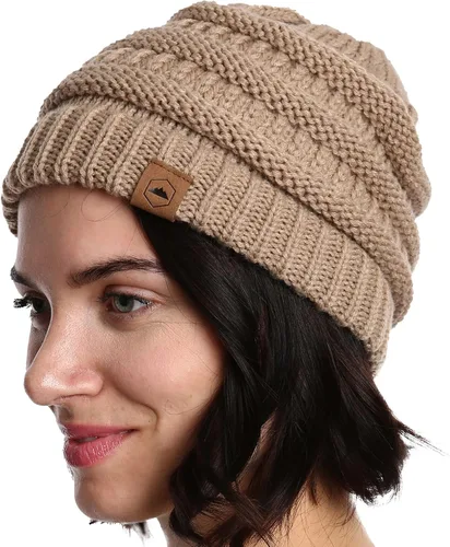 Miniatura 48 de Gorro de punto para mujer, cálido y suave, elástico, para clima frío de Tough Headwear