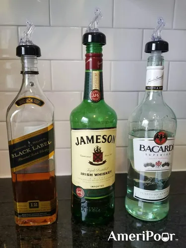Miniatura 5 de Vertedor medido - Vertedores de botellas de licor - Cuello - (3 unidades) Hecho 100% en Estados Unidos. Boquillas de barra que no tienen fugas - Sin