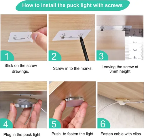 Miniatura 3 de Accesorio de iluminación LED para debajo del mostrador, paquete de 3 luces conectables con cable para debajo del gabinete para cocina, luces