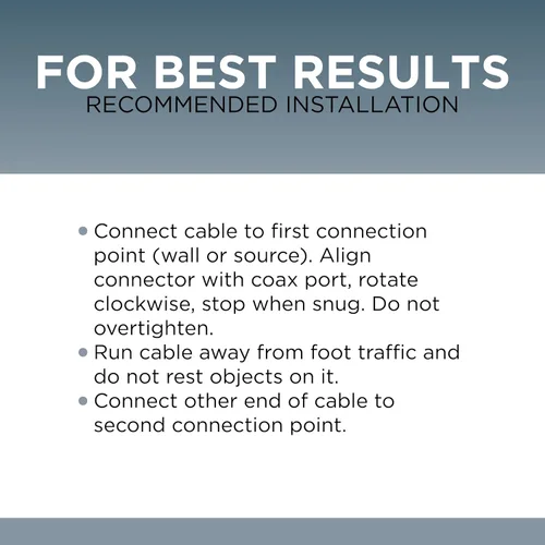 Miniatura 8 de THE CIMPLE CO - Cable coaxial RG6 de 1 pie para exteriores - Cable coaxial doble blindado para interiores y exteriores para antenas de TV vía