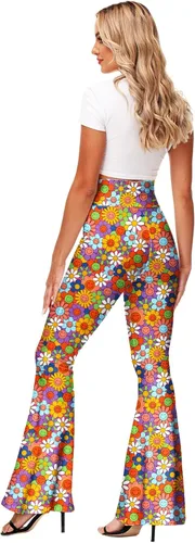 Miniatura 7 de Deerose Pantalones hippies elásticos de cintura alta para mujer