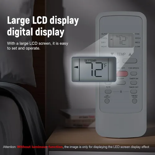 Miniatura 3 de RG51G5(1)/CEU1 RG51G5(1)/EU1 Nuevo control remoto de CA de repuesto para Midea, Black+Decker, Senville, Cooper & Hunter Aire acondicionado