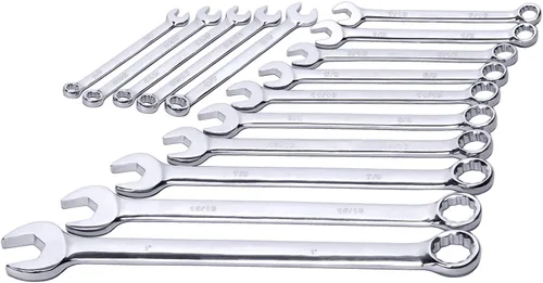 Miniatura 4 de Max Torque - Juego de llaves combinadas prémium de 15 piezas, tamaños completos SAE en pulgadas de 1/4 a 1 pulgada con organizador de estantes