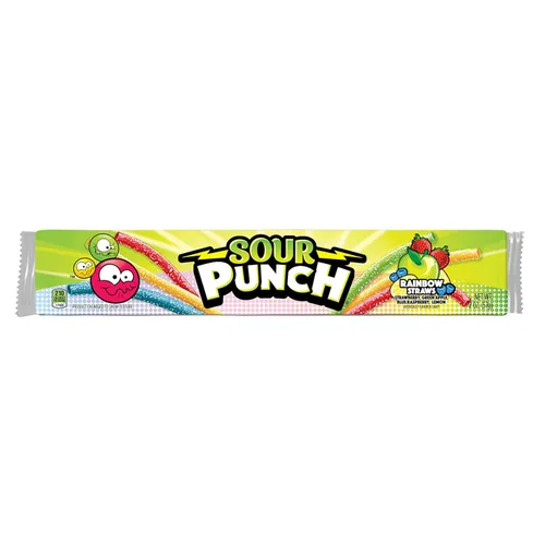 Miniatura 2 de Sour Punch Pajitas ácidas arcoíris, 2 onzas (paquete de 24)