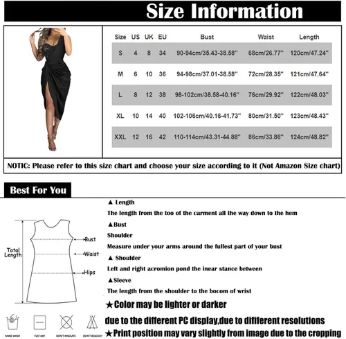 Miniatura 3 de KUIOLYPOER Vestido de invitada de boda de verano para mujer, sexy, con lentejuelas, con abertura, vestido de cóctel de un solo hombro