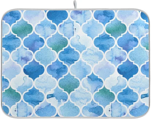 Miniatura 53 de Tapete de secado de platos súper absorbente, tapete de microfibra de secado rápido, 16 x 18 pulgadas, almohadilla de secado de platos de cocina