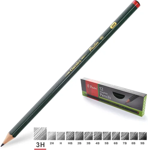 Miniatura 9 de Pasler Lápices de dibujo profesionales para bocetos gráficos, 12 unidades (8B)