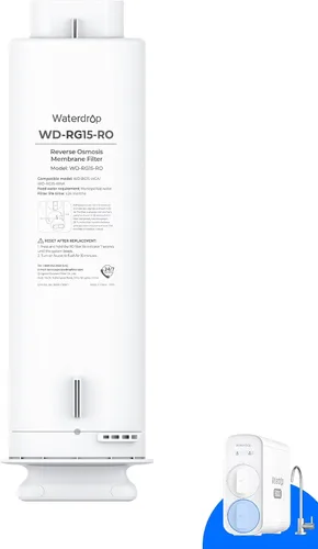 Waterdrop Filtro G5P500-RO, repuesto para sistema de ósmosis inversa para debajo del fregadero Waterdrop G5P500 y G5P500A, vida útil de 24 meses