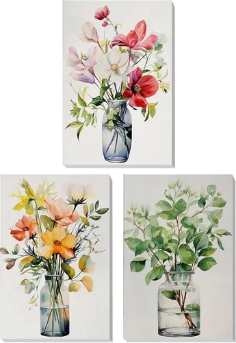 Miniatura 14 de Kit de pintura por números para adultos con marco de madera, kit de pintura por números de flores silvestres para adultos, kit de pintura acrílica